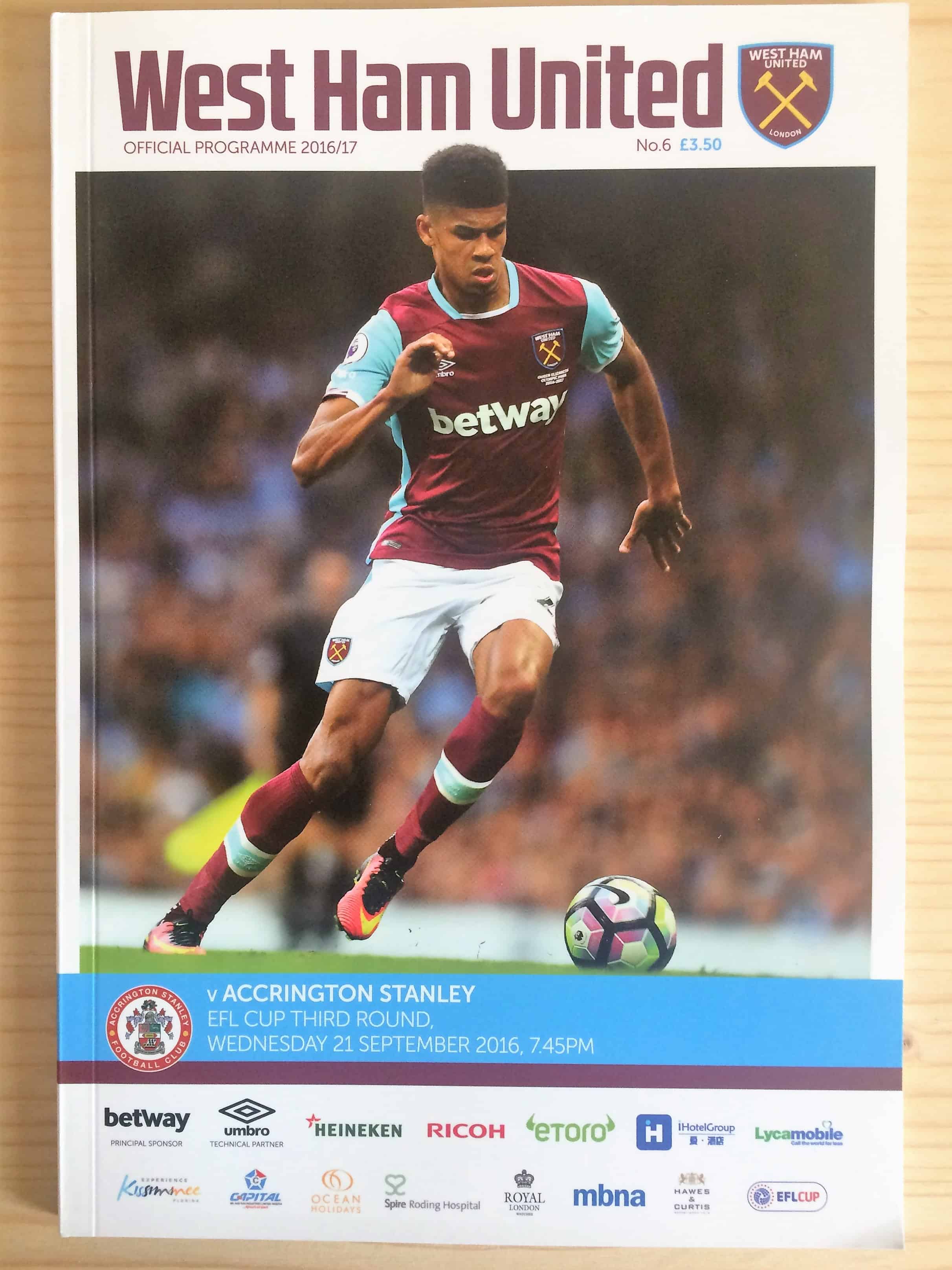 West Ham United FC v Accrington Stanley FC